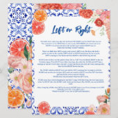 Dat is amore links of rechts bruidsshowerspelkaart kaart (Voorkant / Achterkant)