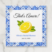 Dat is Amore | Mediterraan citroen Vrijgezellenfee Bedankjes Labels (Voorkant)