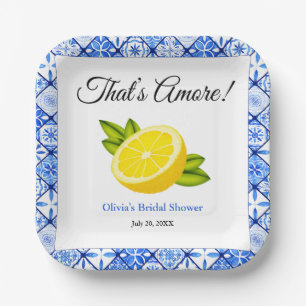 Dat is Amore   Mediterraan citroen Vrijgezellenfee Papieren Bordje
