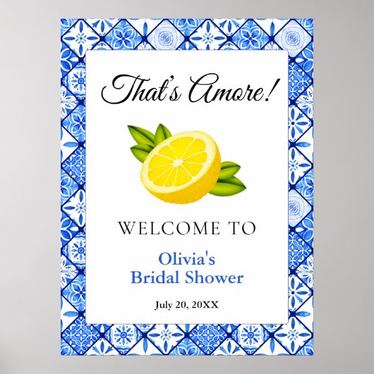 Dat is Amore | Mediterraan Vrijgezellenfeest Welko Poster (Voorkant)