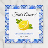 Dat is amore | Mediterrane citroen bruidsdiner Bedankjes Labels (Achterkant)