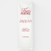 Dat is Amore met de hand getekende Bruidscadeaufee Spandoek (Verticaal)