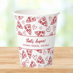 Dat is Amore met de hand getekende pizzafeest brui Papieren Bekers