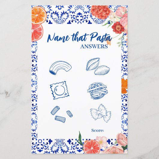 Dat is amore Naam dat pasta vrijgezellenfeest spel (Voorkant)