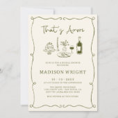 Dat is Amore Olive Green Hand Drawn Vrijgezellenfe Kaart (Voorkant)