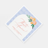 Dat is Amore Oranje Italiaans Blauw Bruiloftsfeest Servet (Hoek)