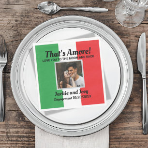 Dat is Amore! Persoonlijk Italiaans Koppel Eveneme Servet