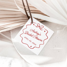 Dat is Amore, Persoonlijke Rode Doodle Douche Bedankjes Labels