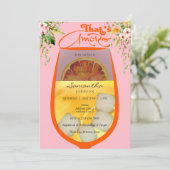 Dat is Amore Pink Tropical Aperol Vrijgezellenfees Kaart (Staand voorkant)