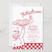 Dat is Amore Pizza Bruiloftsuitnodiging Kaart (Voorkant)