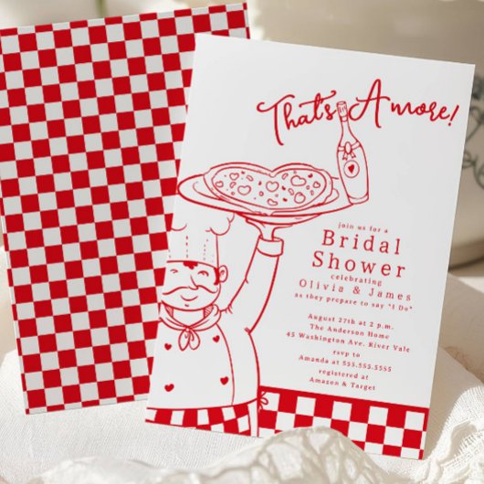 Dat is Amore Pizza Bruiloftsuitnodiging Kaart