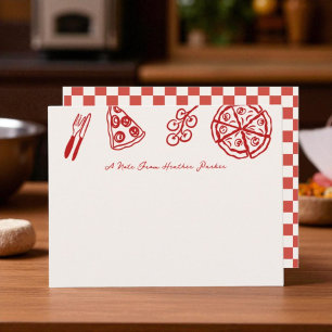 Dat is Amore Pizza Party Pizza Thema gepersonalise Notitiekaartje