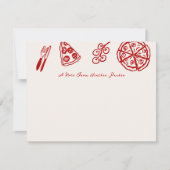 Dat is Amore Pizza Party Pizza Thema gepersonalise Notitiekaartje (Voorkant)