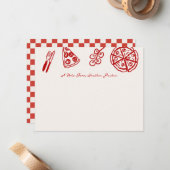 Dat is Amore Pizza Party Pizza Thema gepersonalise Notitiekaartje (Voorkant / Achterkant in situ)