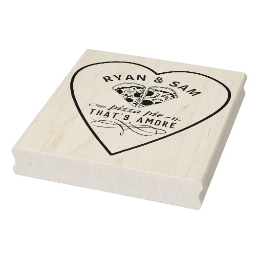 Dat is Amore Pizza voor Koppels Verloving Rubberstempel (Stempel)