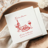 Dat is Amore Pizza Wine Sketch repetitie diner Servet