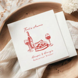 Dat is Amore Pizza Wine Sketch repetitie diner Servet