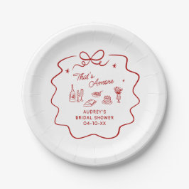 Dat is amore, Red Doodle Persoonlijke Douche Papieren Bordje