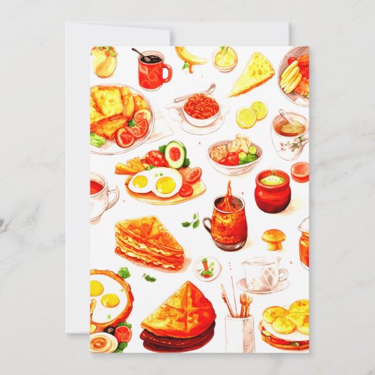 Dat is Amore! Repetitie Brunch Diner Uitnodiging (Achterkant)