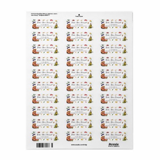 dat is amore retouradreslabel Italiaans elegant Etiket (Full Sheet)