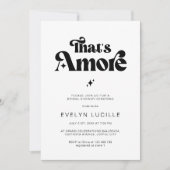 Dat is Amore Retro Minimalistische Bruidsuitnodigi Kaart (Voorkant)