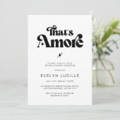 Dat is Amore Retro Minimalistische Bruidsuitnodigi Kaart (Staand voorkant)