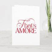 Dat is Amore Rode Bruiloft Feest DANK JE Bedankkaart (Achterkant)