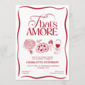 Dat is Amore Rode Bruiloft Feestje Kaart (Voorkant)