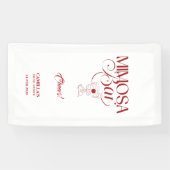 Dat is amore rode bruiloftsborrel Mimosa Bar banne Spandoek (Horizontaal)