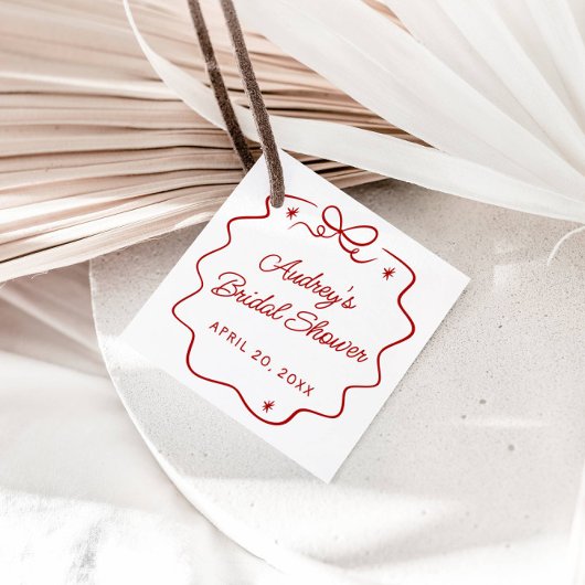 Dat is amore, Rode Doodle Persoonlijke Douche Bedankjes Labels