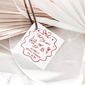 Dat is amore, rode Doodle Persoonlijke Shower Bedankjes Labels