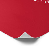 Dat is Amore Rode handgetekende Bruiloftsborrel Poster (Hoek)