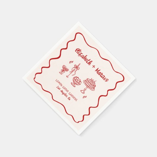 Dat is Amore! Rode Italiaan Servet (Hoek)