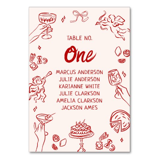 Dat is Amore! Rode Italiaanse bruiloft Kaart (Achterkant)