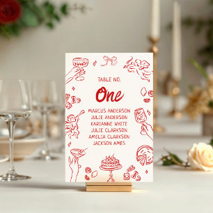 Dat is Amore! Rode Italiaanse bruiloft Kaart