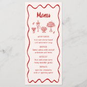 Dat is Amore! Rode Italiaanse bruiloft Menu (Voorkant)