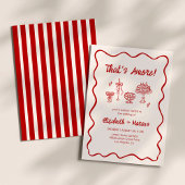 Dat is Amore! Rode Italiaanse bruiloft uitnodiging