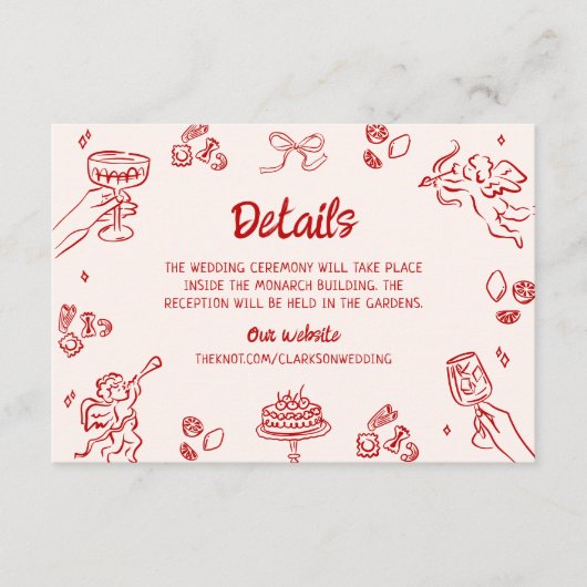 Dat is Amore! Rode Italiaanse details Informatiekaartje (Voorkant)