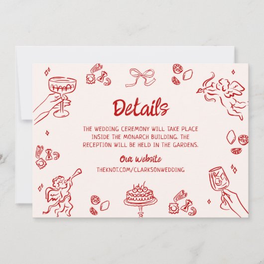 Dat is amore! Rode Italiaanse details Kaart (Voorkant)