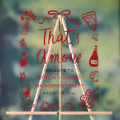 Dat is Amore Rode Italiaanse Feestelijke Verloving Acryl Bord (Neutraal)