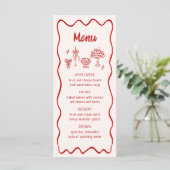 Dat is Amore! Rode Italiaanse Trouw Menu (Staand voorkant)