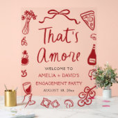 Dat is Amore Rode Italiaanse Verlovingsfeest Welko Acryl Bord (Huwelijk)