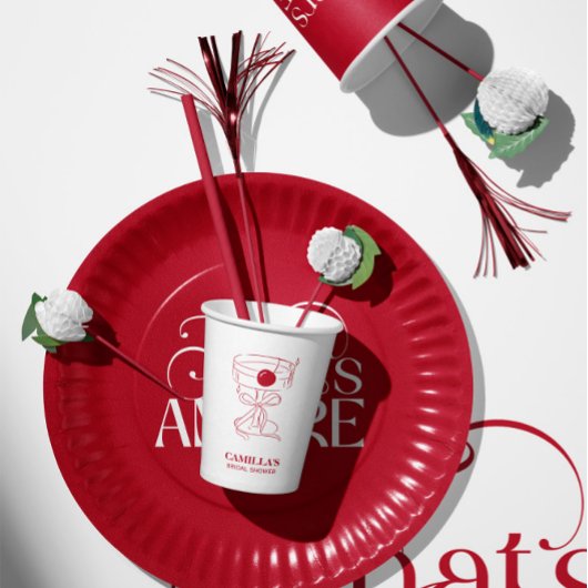 Dat is Amore Rode script Bruiloft Feest Papieren Bordje