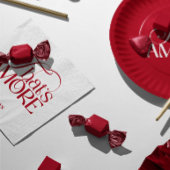 Dat is Amore Rode typografie Bruiloftsfeest servet