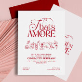 Dat is amore rode uitnodiging voor bruidsfeest