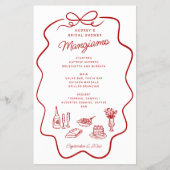 Dat is Amore Rood Doodle Frame Bruiloftsmenu Flyer (Voorkant)