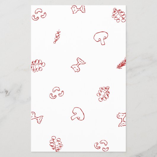 Dat is Amore Rood Doodle Frame Bruiloftsmenu Flyer (Achterkant)