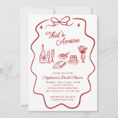 Dat is Amore Rood Doodle Frame Bruiloftsuitnodigin Kaart (Voorkant)