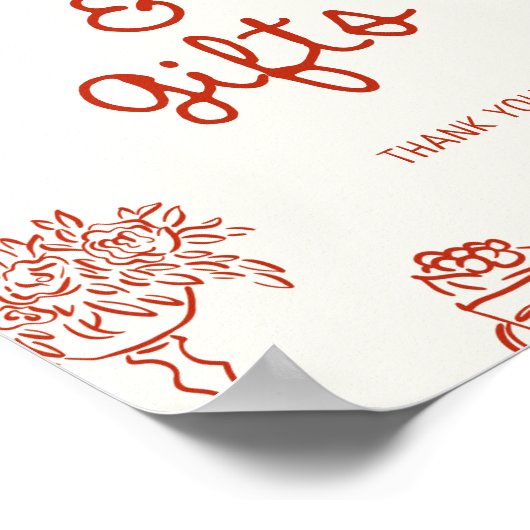 Dat is Amore Rood Geïllustreerde Kaarten & Geschen Poster (Hoek)