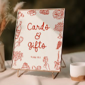 Dat is Amore Rood Geïllustreerde Kaarten & Geschen Poster